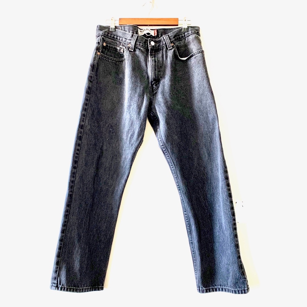 Levis 505 Mens Sz 34 Original Straight Black Jeans